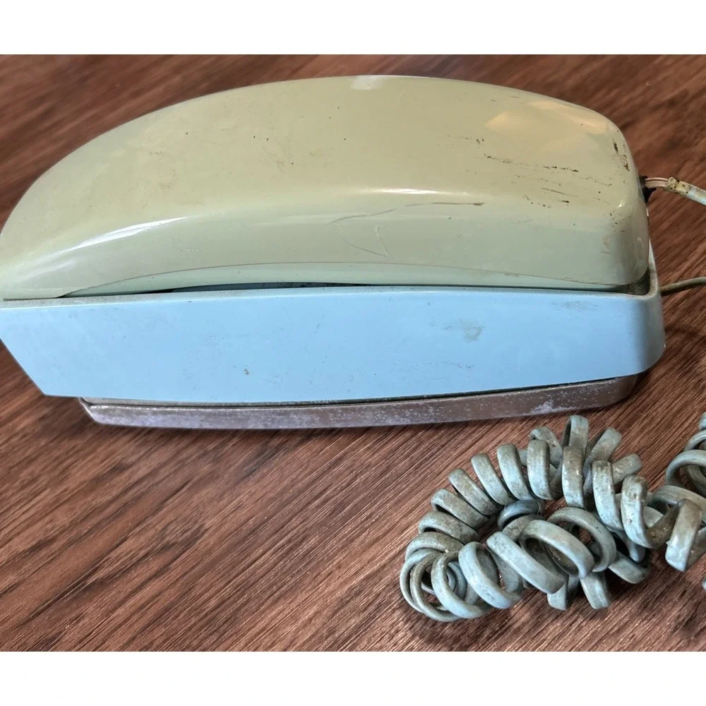 Vintage Bell‎ Western Electric Trimline Push Button Phone Shades Of Blue Read